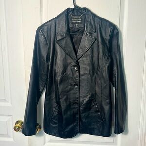 FAIRWEATHER GENUIN SMOOTH LEATHE JACKET WOMEN SIZE MEDIUM BLACK